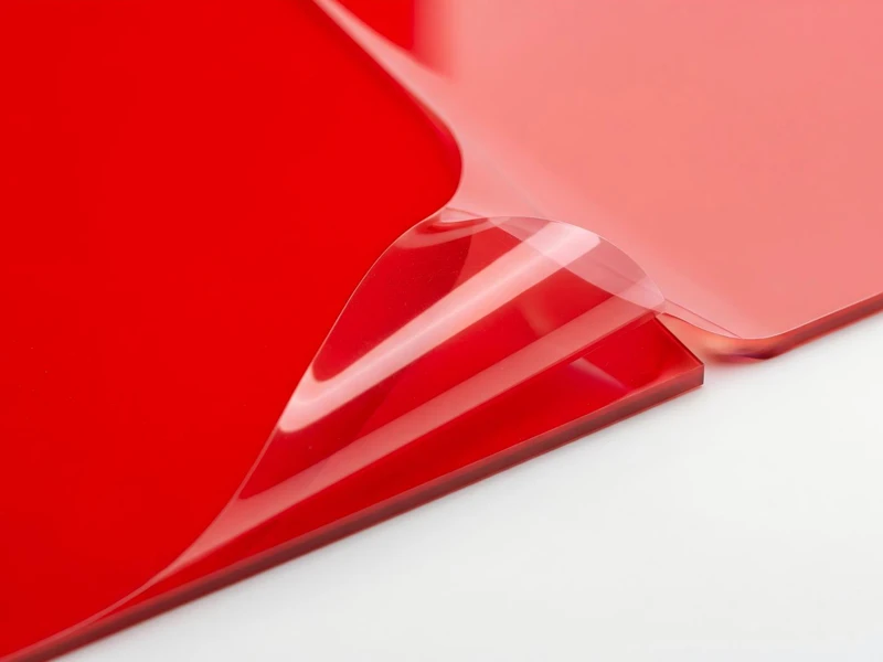 Acrylic sheet with protective film