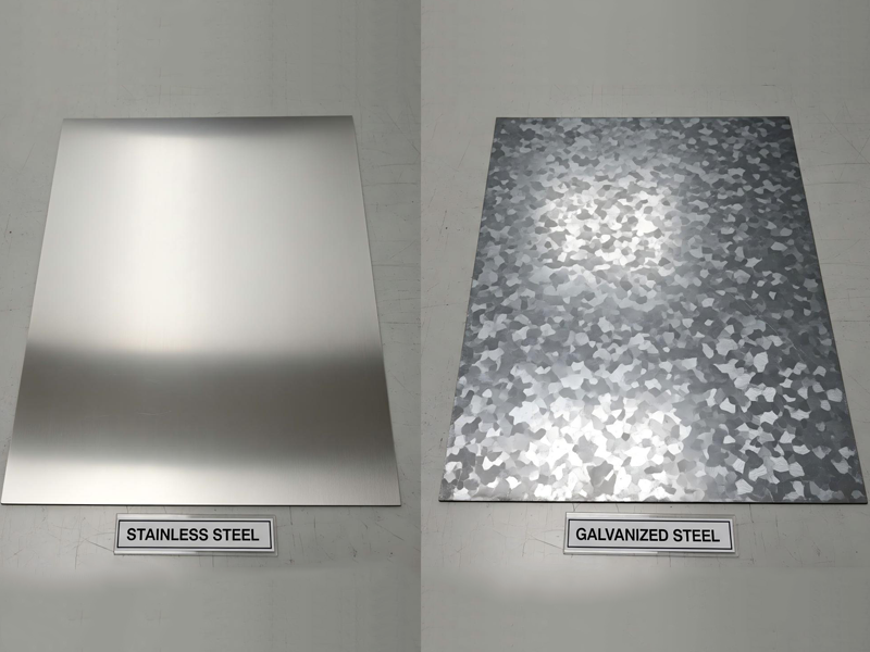 Galvanized steel and stainless steel Galvanized steel and stainless steel