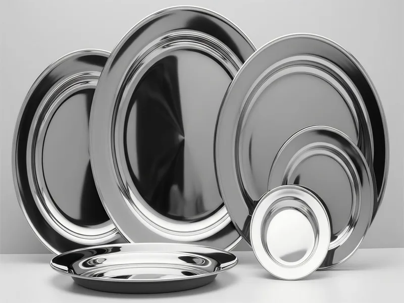 Stainless steel dinner plate