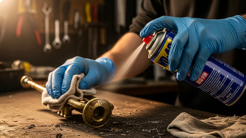 WD 40 clean brass WD 40 clean brass
