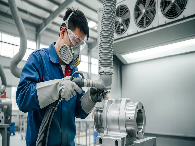 custom metal parts sandblasting