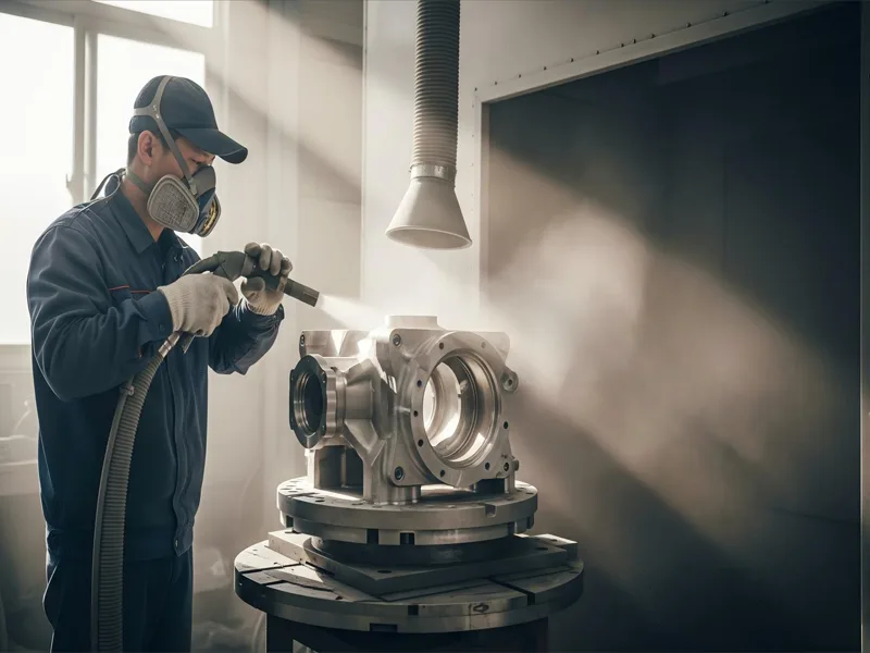 metal parts sandblasting process