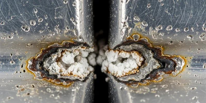 Aluminum crevice corrosion Aluminum-crevice-corrosion