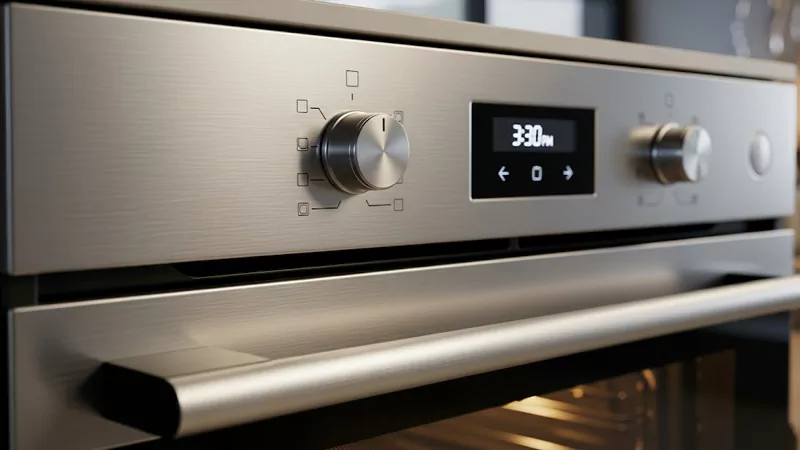 Baked on brushed metal finish Baked-on brushed metal finish