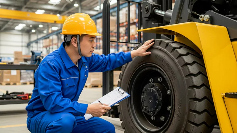 Check the safety of forklifts Check the safety of forklifts