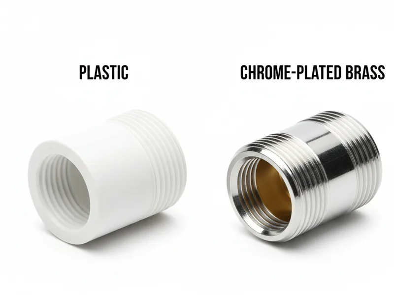 Chrome plated brass vs. plastic Chrome-plated brass vs. plastic