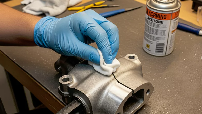 Cleaning of the welded aluminum surface Cleaning of the welded aluminum surface