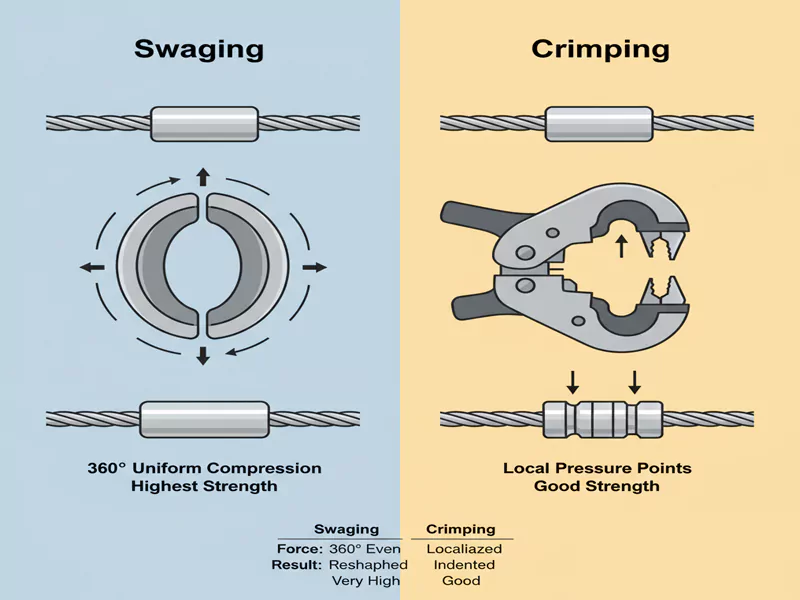 Swaging vs Crimping
