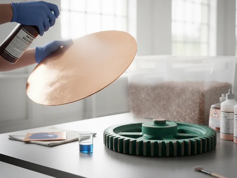 Applying the patina solution