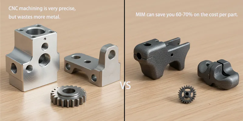 CNC machining vs. MIM CNC machining vs. MIM