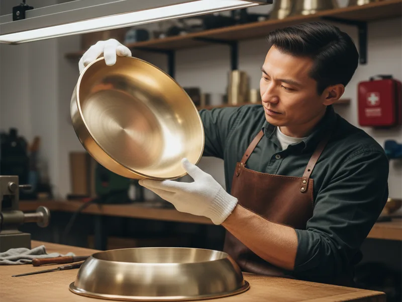 Inspect brass spun parts Inspect brass spun parts