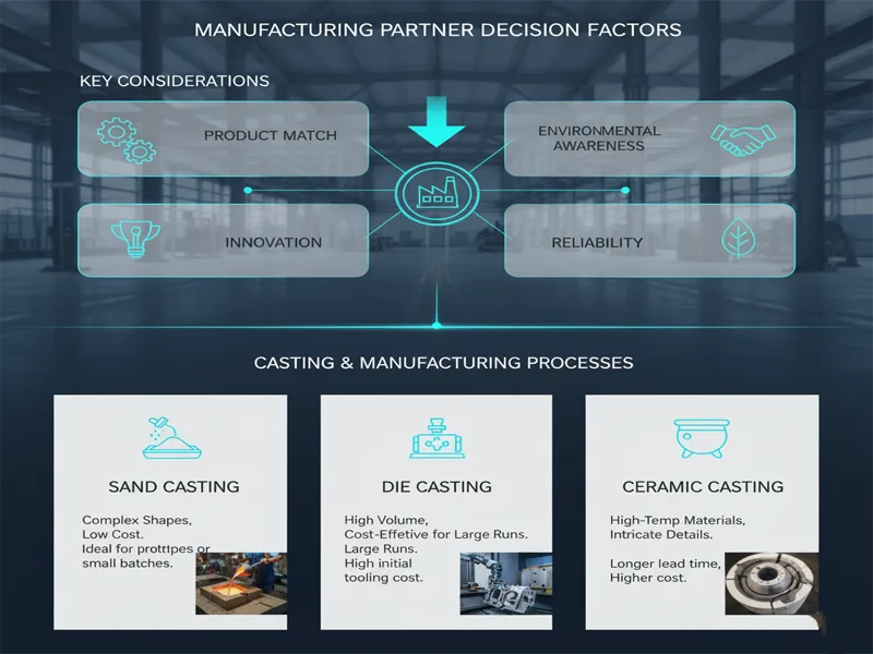 Factors in choosing a foundry or manufacturer Factors in choosing a foundry or manufacturer