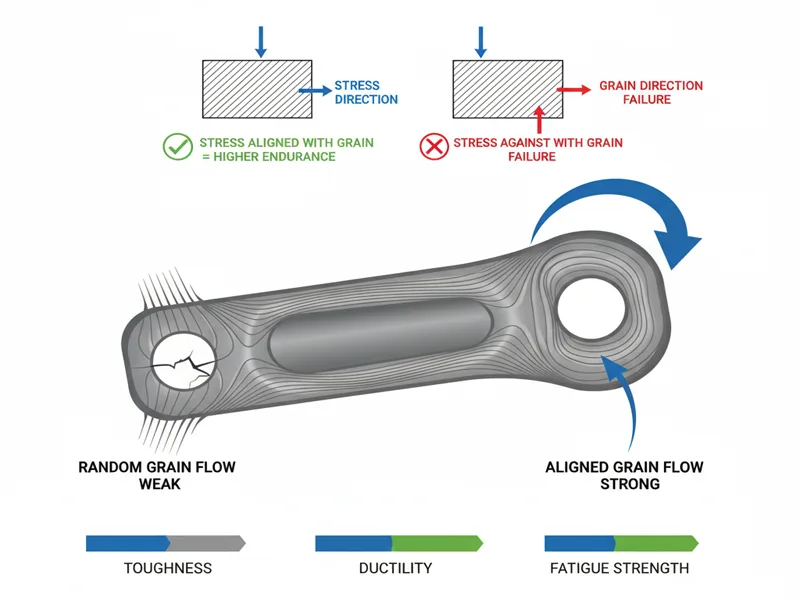 Grain flow alignment