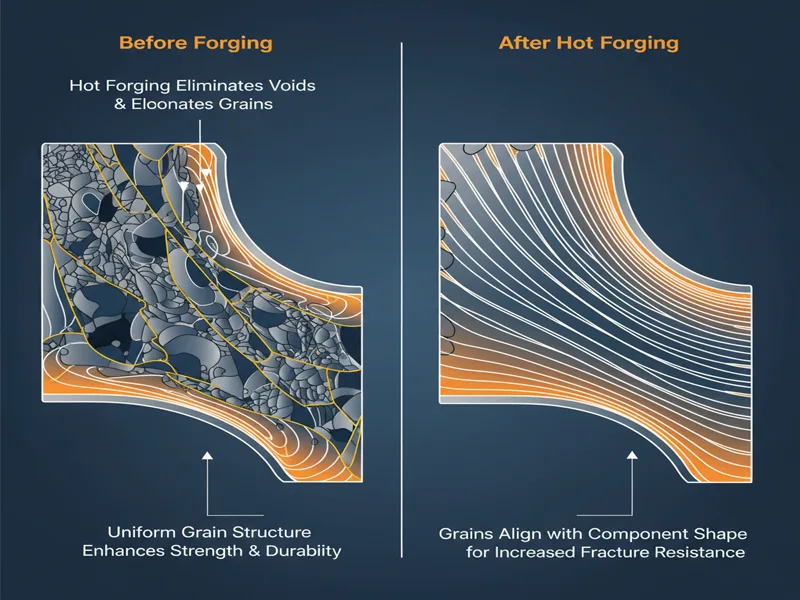 Grain structure in forging