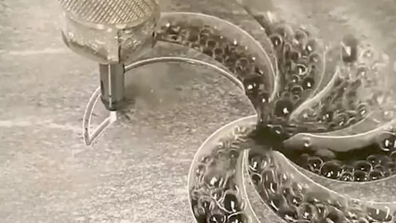 Water jet cutting of plastic Water jet cutting of plastic