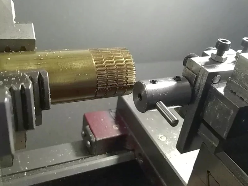 gear cutting on a lather