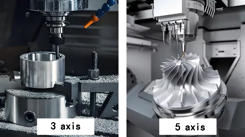 3-axis vs 5-axis CNC machining