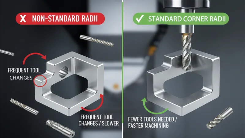  Standardize corner radii and tool specifications