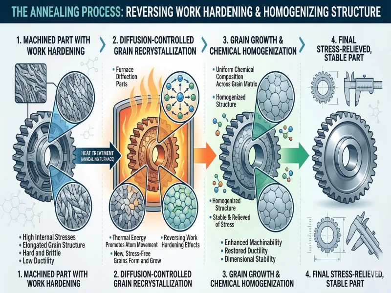 annealing process for metal machining parts