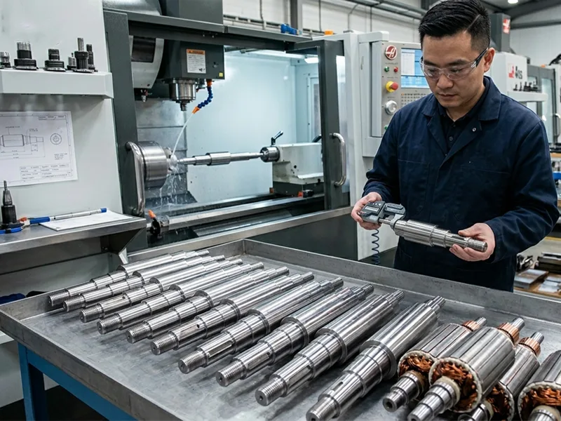 Precision motor shafts and rotors manufacturing