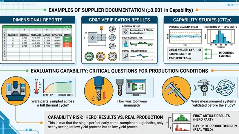 Sample inspection reports and capability studies
