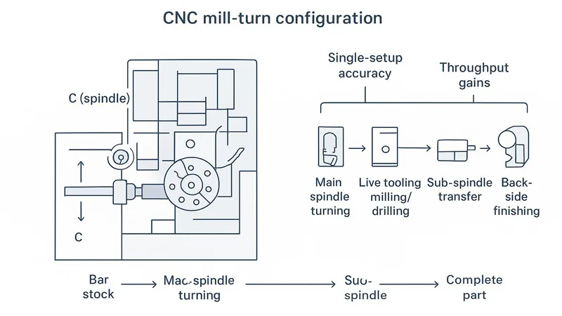 CNC mill-turn configuration