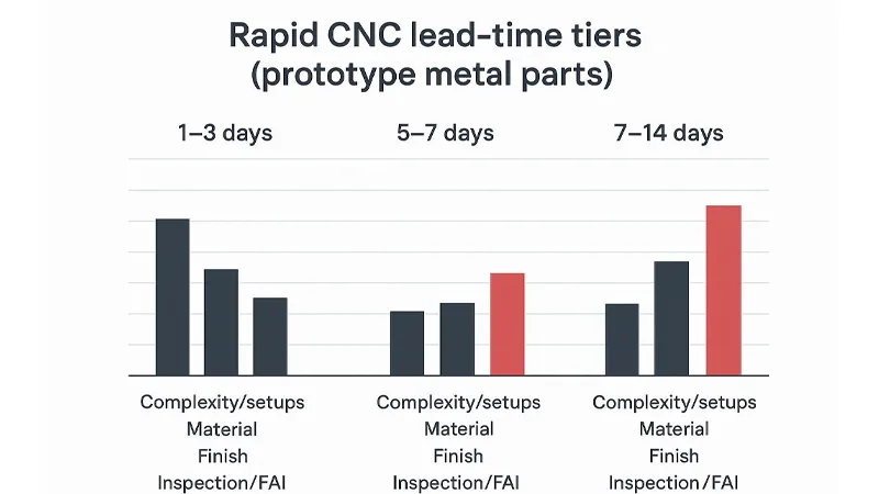Rapid CNC lead-time tiers