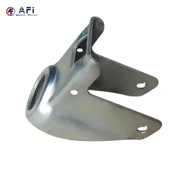 Custom galvanized sheet metal mounting bracket manufactured via CNC turret punching for rapid prototyping