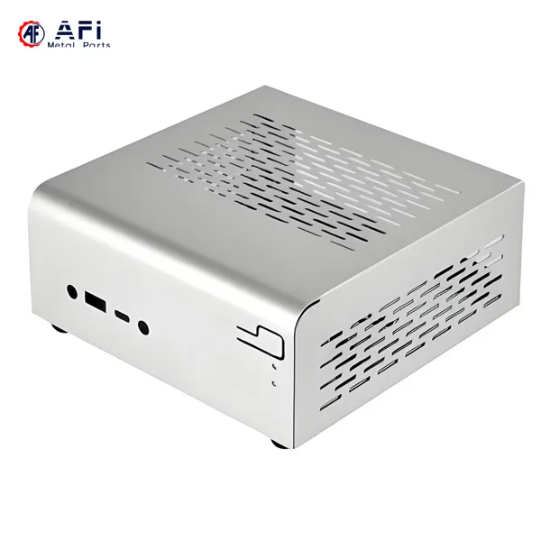 Custom aluminum sheet metal enclosure for electronic equipment, manufactured with precision laser cutting
