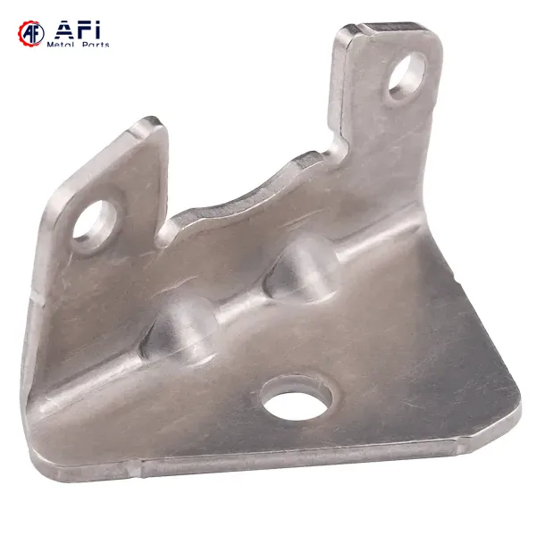 Custom stainless steel progressive die stamping for automotive metal brackets featuring tight tolerances