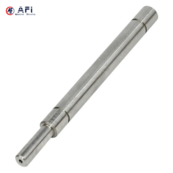 precision custom stainless steel cnc turned shaft with threading.