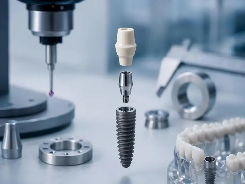 OEM PEEK Dental Healing Abutments Precision Machining Services